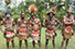 Asia - Papua New Guinea - Tribal group shot - jungle